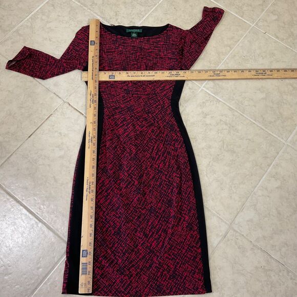 Lauren Ralph Lauren Dress Women’s size “0” Stretchy 3/4 Sleeve Career rushed - Picture 9 of 12